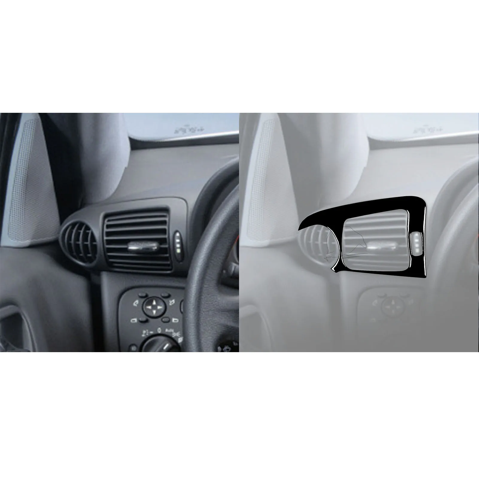 Dla Mercedes Benz C Class W203 2005 2006 2007 Akcesoria samochodowe Piano Black Gear Control Air Outlet Trim Naklejka Modyfikacja