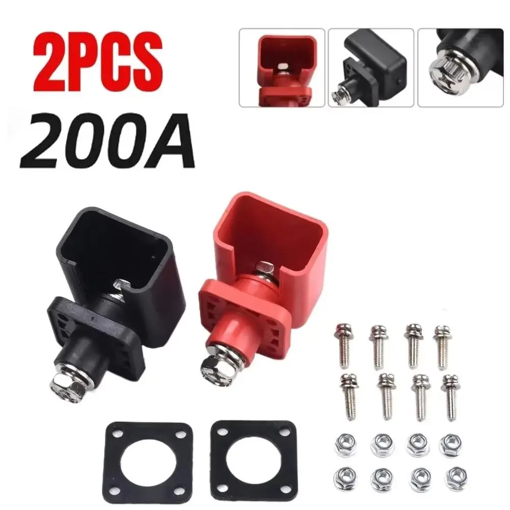 

2 шт., 200 А, клеммная колодка для литиевой батареи, инвертор энергии, полностью медный аккумулятор, клемма питания, безопасный универсальный