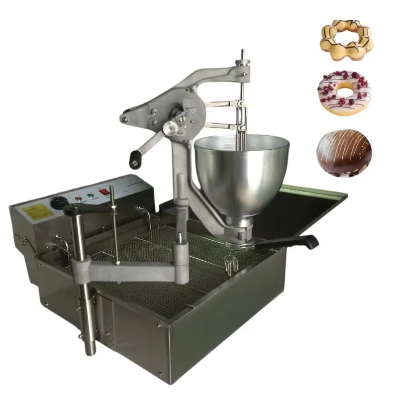 Automatic Electric Tabletop Donut Maker Machine High Efficiency Donut Making Equipment With Constant Temperature Frying System