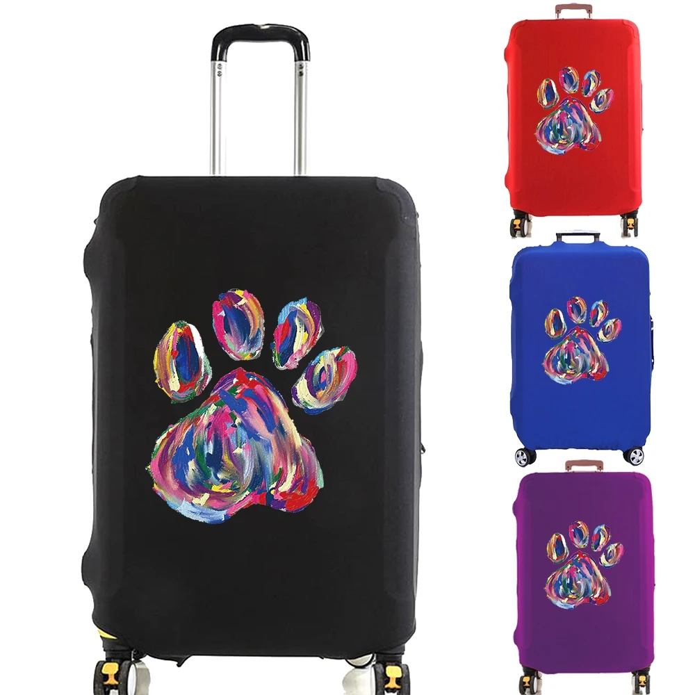 

Colored Footprints Luggage Cover Suitcase Protector Thicker Elastic Dust Covering for 18-32 Inch Trolley Case Travel Accessories