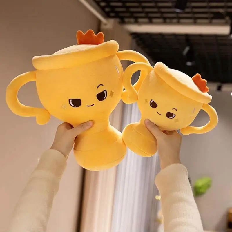 [MA]20/28/38cm Funny Cartoon Smile Trophy Plush Toys Soft Comfy Trophy Toys Creative Home Decor Cute Game Props For Children[MA]