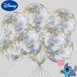 5pcs Disney Stitch Kawaii Printed Transparent Balloons Birthday Party Furniture Decoration Kids Gift Toy Wedding 24inch