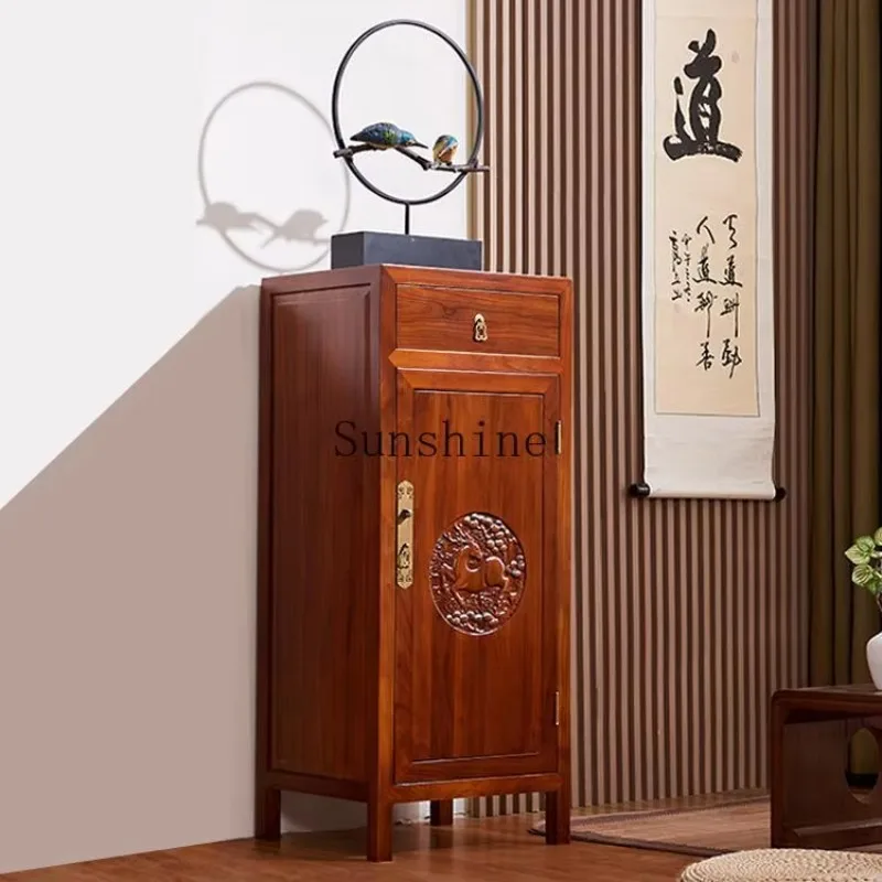 Household safe bedside table integrated hidden new Chinese entrance bedroom storage cabinet  FT
