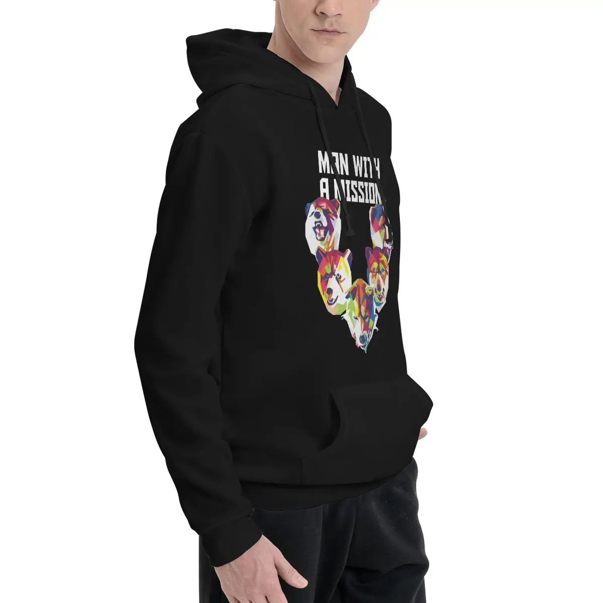 Sweat à capuche en polyester pour homme avec un groupe de mission, Wpap Popart, Sweat-shirt chaud, Couleurs Dif