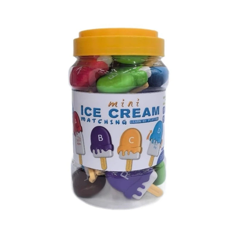 Children's Montessori educational ice cream letter matching baby color word cognition early education educational perceptual toy