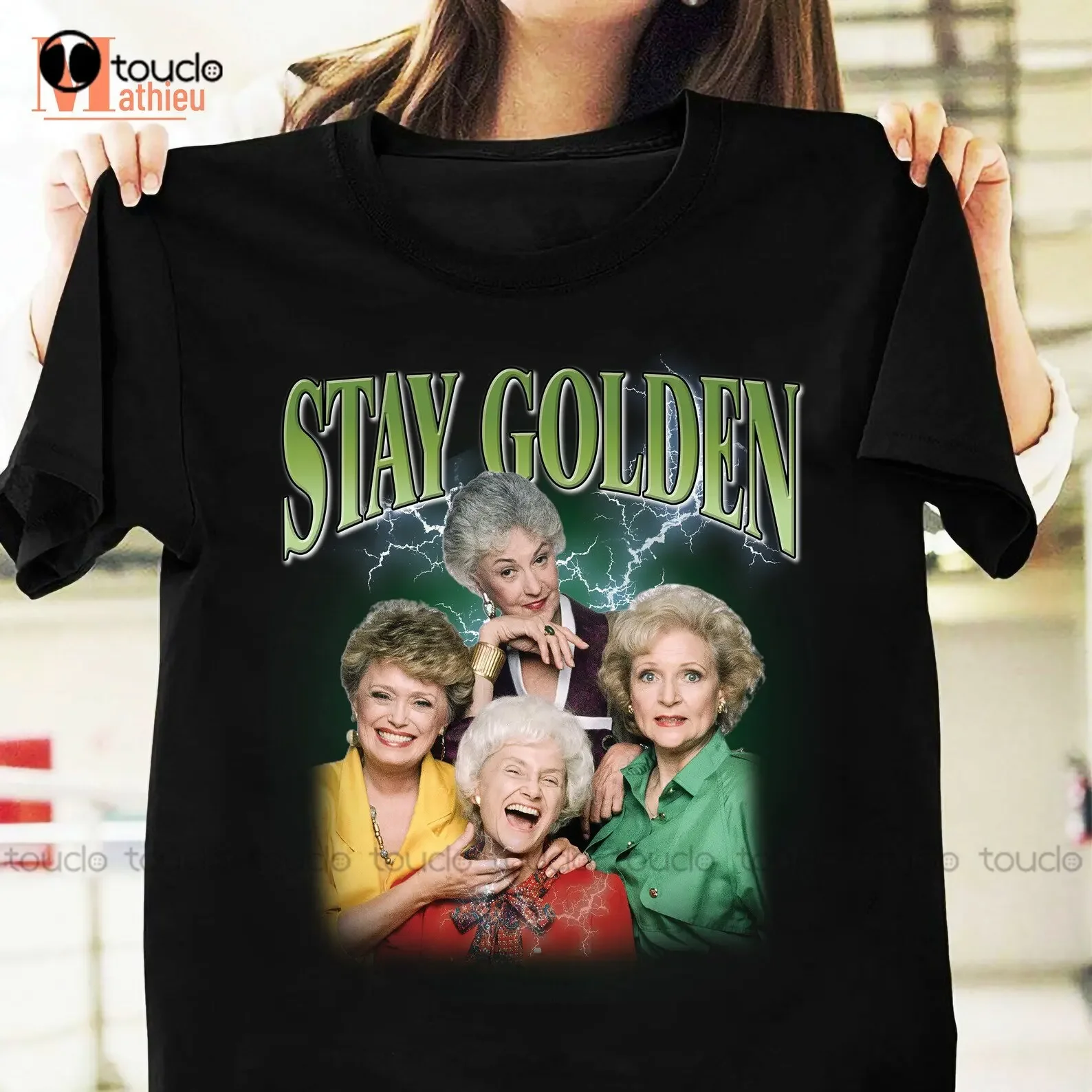 

Stay Golden Vintage T-Shirt The Golden Girls Movie Shirt Tv Series Shirt 90S Men'S Big & Tall T-Shirts Xs-5Xl Christmas Gift