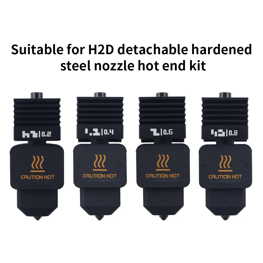 

Для Bambu Lab H2D Hot End Быстрая замена сопла из твердой стали 0,2 мм 0,4 мм 0,6 мм 0,8 мм Для деталей 3D-принтера H2D LASER