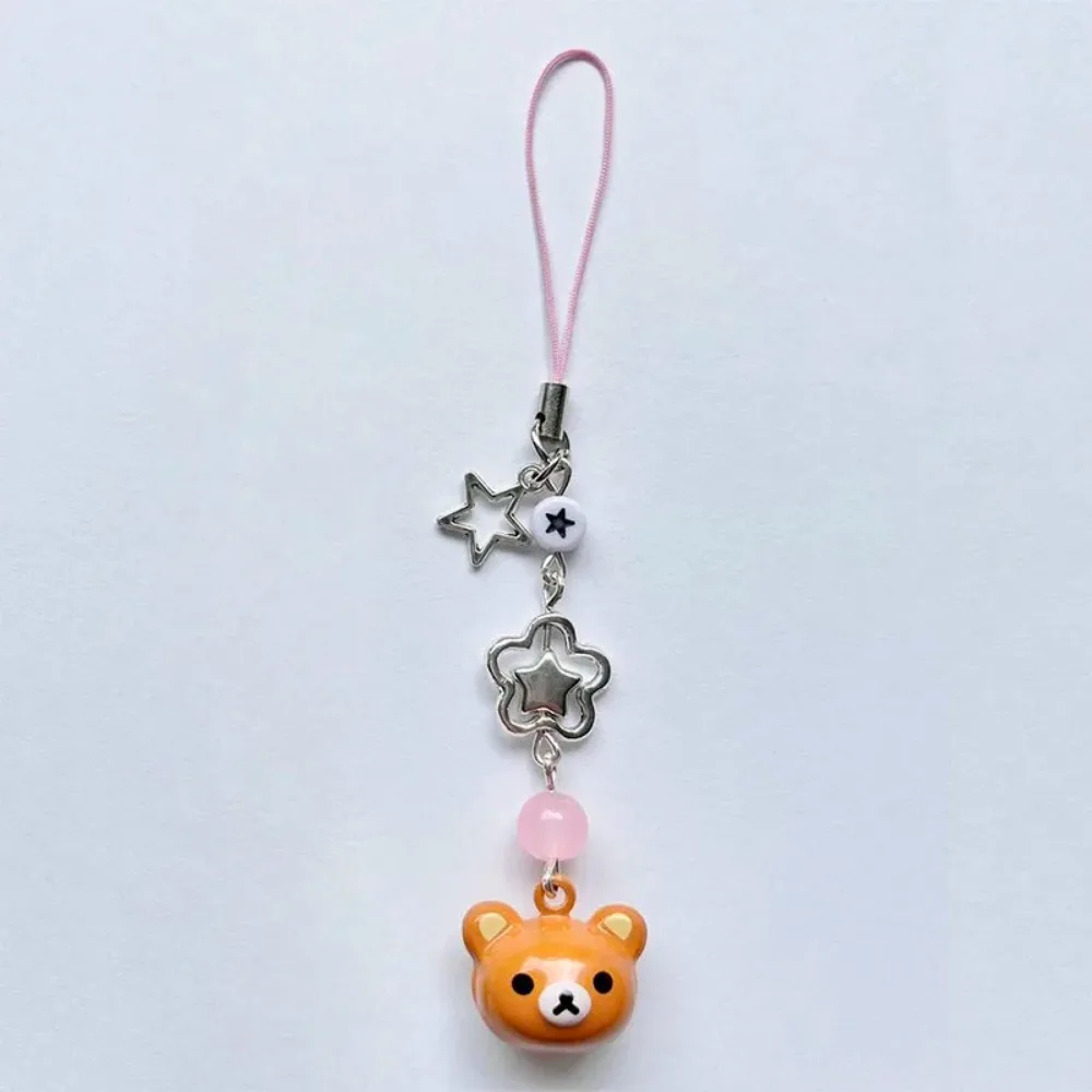 Cute Bear Pendant Matching Phone Charms Keychains Y2k Handmade Key Chain Accessories Jewelry Gifts for Women Girls New image 3