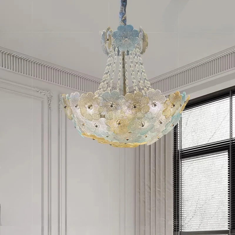 

Люстра для гостиной в стиле лёгкой роскоши, высококачественная хрустальная лампа, уютная лампа для столовой.