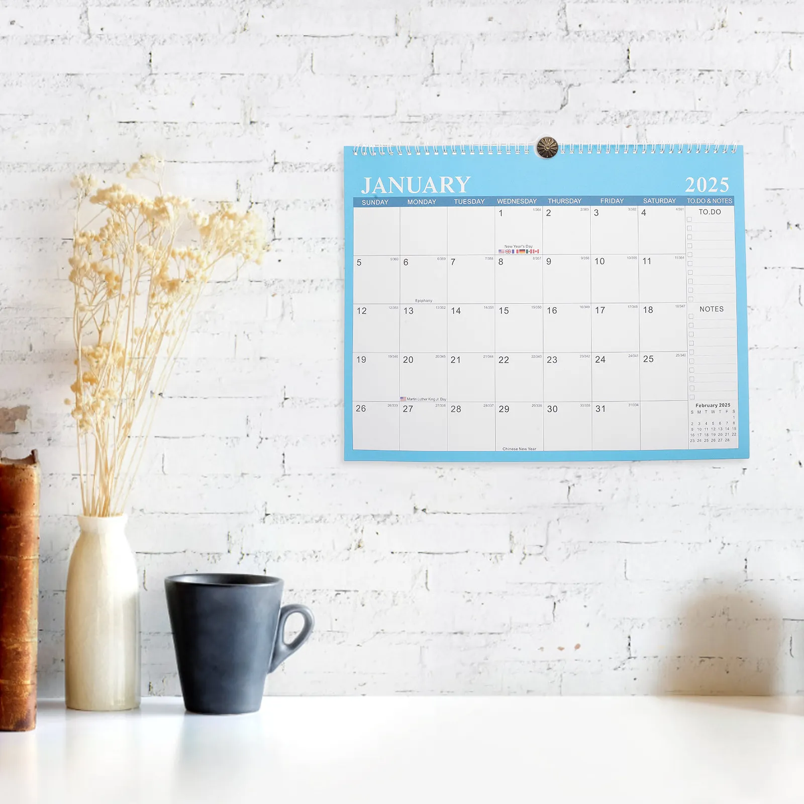 

Wall Calendar Schedule Notes Family Cute Simple Hanging Daily Monthly Planner Aesthetic Paper Home Office Decor Long