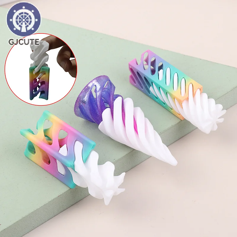 3D-gedrucktes Spiralkegel-Spielzeug, unmögliche Pyramide, Passthrough-Skulptur, Mini-Vortex-Gewinde, Illusionssäule, Helix, Schraube, Zappelspielzeug