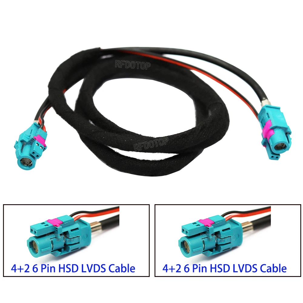 4+2 Pin HSD Cable Code Z 6 Pin Female to Female Jack Connector High Speed DataTransmission Harness Wire LVDS Cable 0.1m-10m