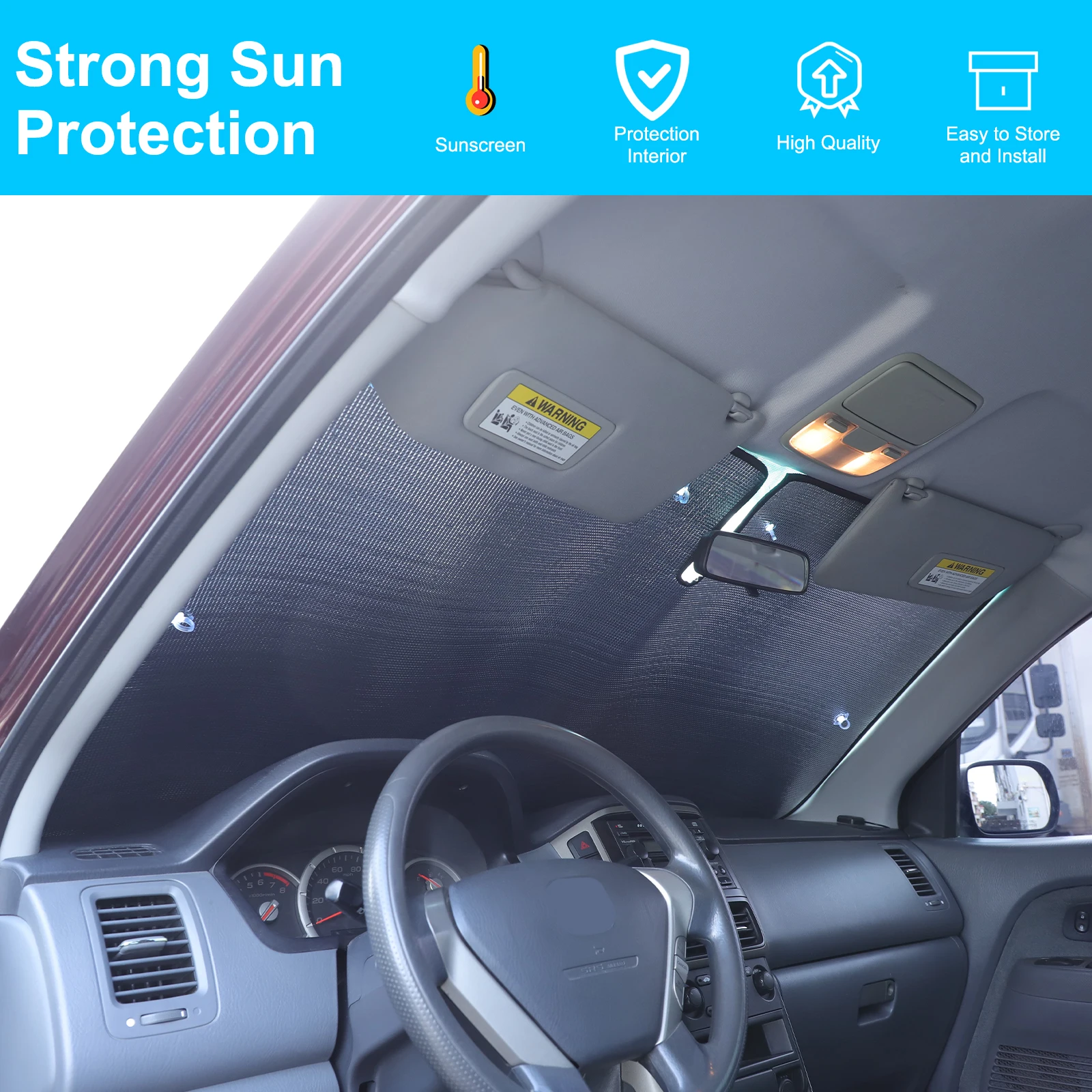 

For Honda Pilot 03-08 Aluminum Foil Silver Car Front Windshield Sunshade Sun Protection Visor Sunshade Interior Car Accessories