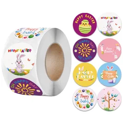 100-500 Pcs 2.5cm Easter Sticker Kids Happy Easter Bunny Egg Cartoon Gift Sealing Labels Paper Sticker Spring Party Decoration
