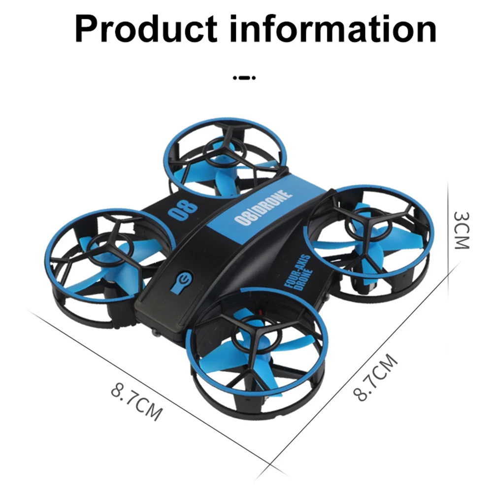 RH821 Flip Mini RC 3D Flip 4KHD Drone Helicopter Altitude Hold 2.4G 4 Axis Remote Control Quadcopter Kids Toy UAV With Lights