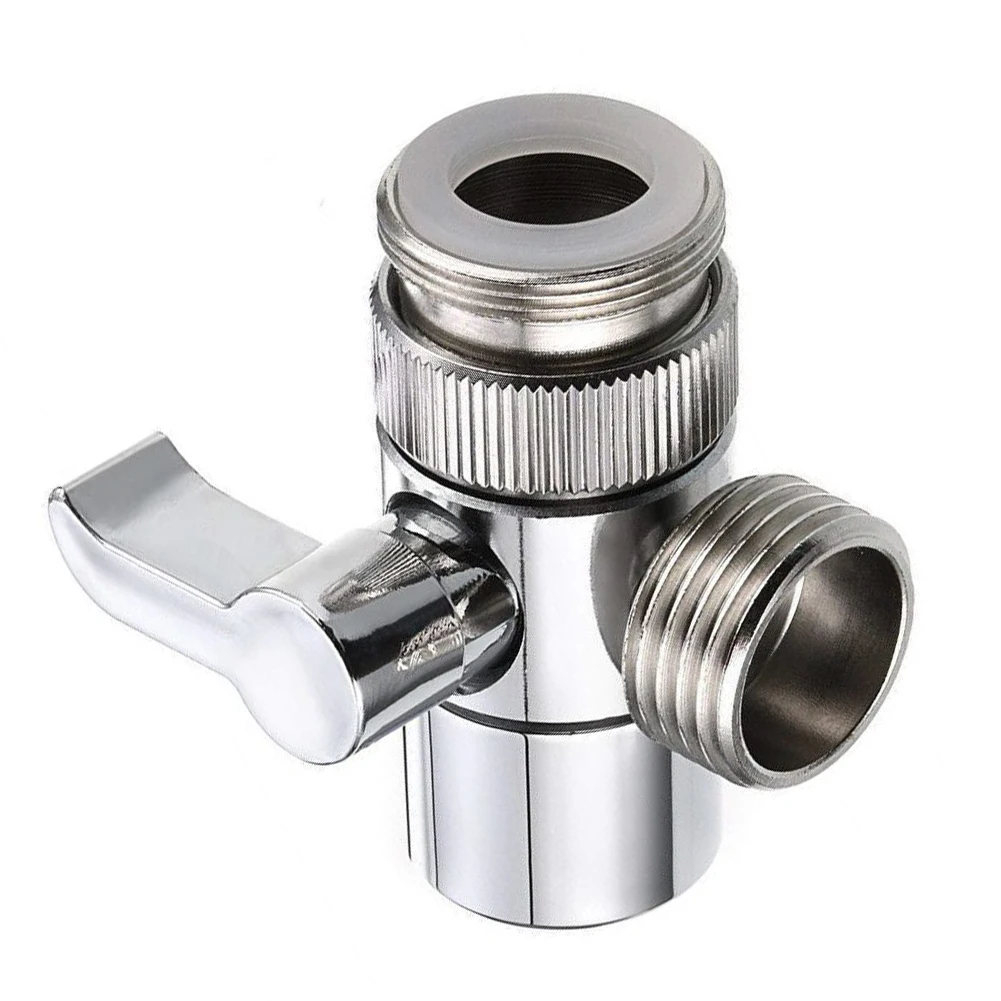 

3 Way Sink Splitter Diverter Valve Copper Faucet Diverter Valve Easy-to-Install Faucet Splitter Valve for Shower/Sink/Washbasin