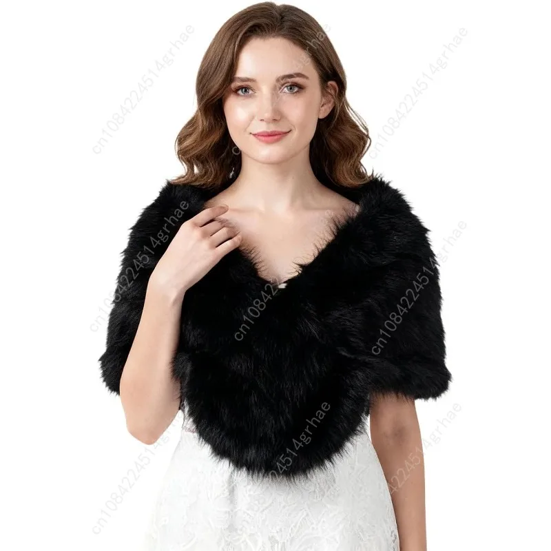 وشاح Barelove طويل للنساء بياقة من الفرو الصناعي، وشاح شتوي دافئ بارد وشاح شال يتغاضى عن الرقبة أدفأ