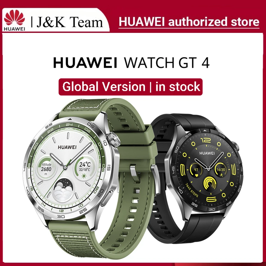ساعة ذكية، ساعة هواوي GT 4، ساعة ذكية، وجوه ساعة مخصصة، بطارية تصل إلى 14 يومًا، هواوي TruSeen ™   5.5، الرد على مكالمات بلوتوث