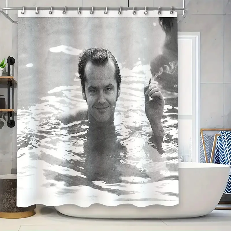 Vintage Horror Movie Shower Curtain Macabre Film Aesthetic Bathroom Decor Spooky Backdrop Creepy Art Gothic Home Textile Unique