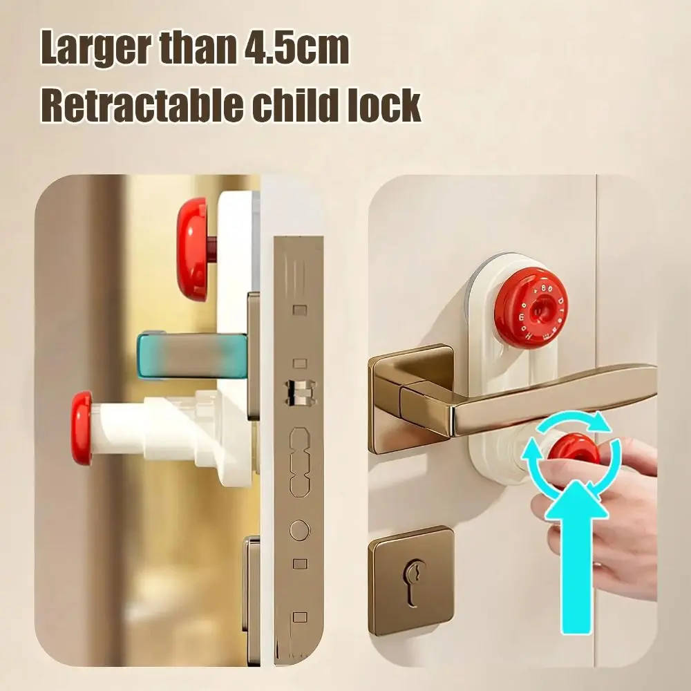 มือจับประตูแบบดูดติด ล็อคแบบปรับได้ 3 ระดับ ป้องกันการโจรกรรม ป้องกันเด็กเปิดประตู ติดตั้งง่าย ล็อคเพื่อความปลอดภัยของเด็ก