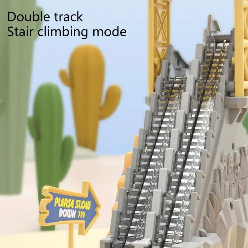 แทร็กไดโนเสาร์ไฟฟ้าเลื่อนการปีนเขาการเรียนรู้แบบอินเทอร์แอคทีฟการผจญภัยการผจญภัยของเล่น L8RB