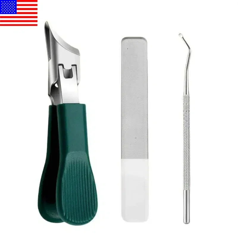 

Effortless Thick Nail Cutting! Green Eagle 3-Piece Beak Clipper Set, Ingrown Relief, Durable Stainless Steel Pedicure Tools