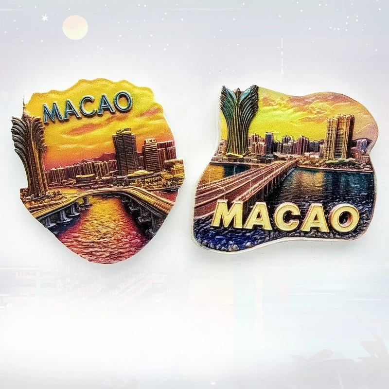 Macau Architecture Fridge Magnet - 3D Portuguese-Inspired Souvenir Historic Ruins of St. Paul's Decor Unique Asia Gift