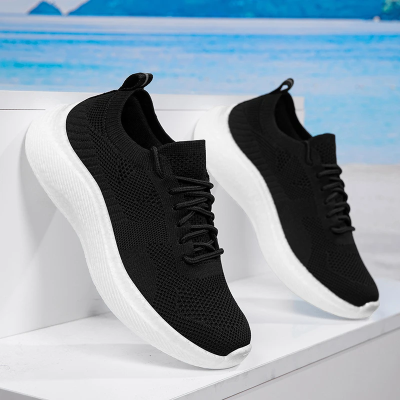 

Outdoor Running Shoes Women Men Sneakers Breathable Casual Sneakers Athletic Men Walking Shoes Solid Mesh Slip on Size 36-48