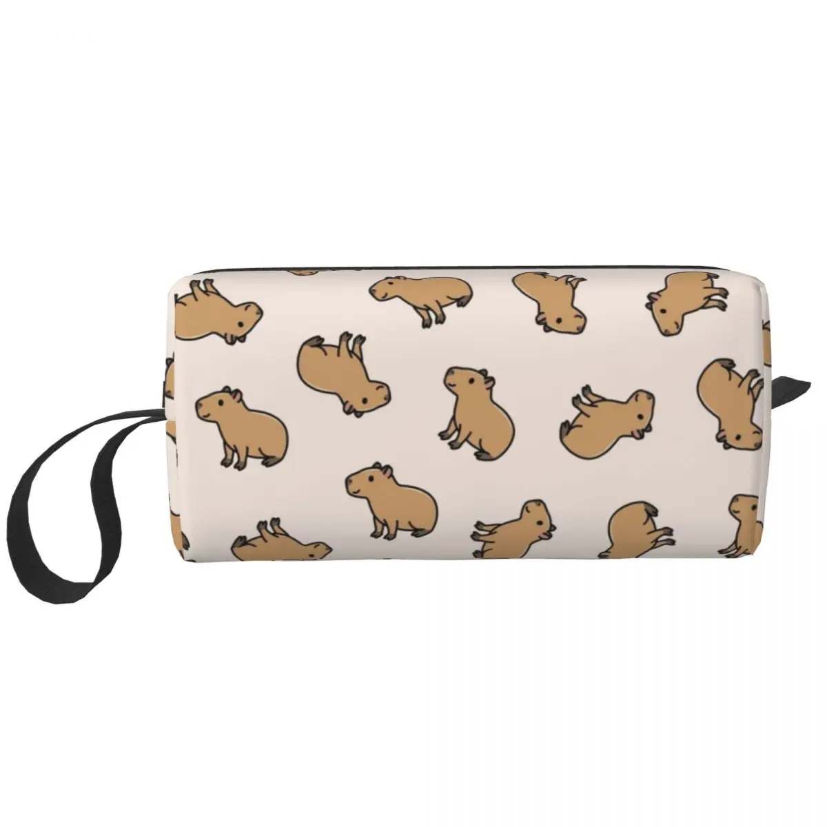 Capybara Large Makeup Bag Beauty Pouch Travel Cosmetic Bags Cartoon Cute Storage Bag for Unisex