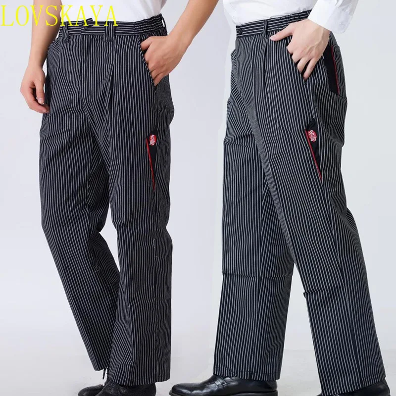 Herren halb elastische Taille Kochhose Damen Kochhose Bäckerei Hotel Restaurant Koch Arbeits hose Food Service Kleidung