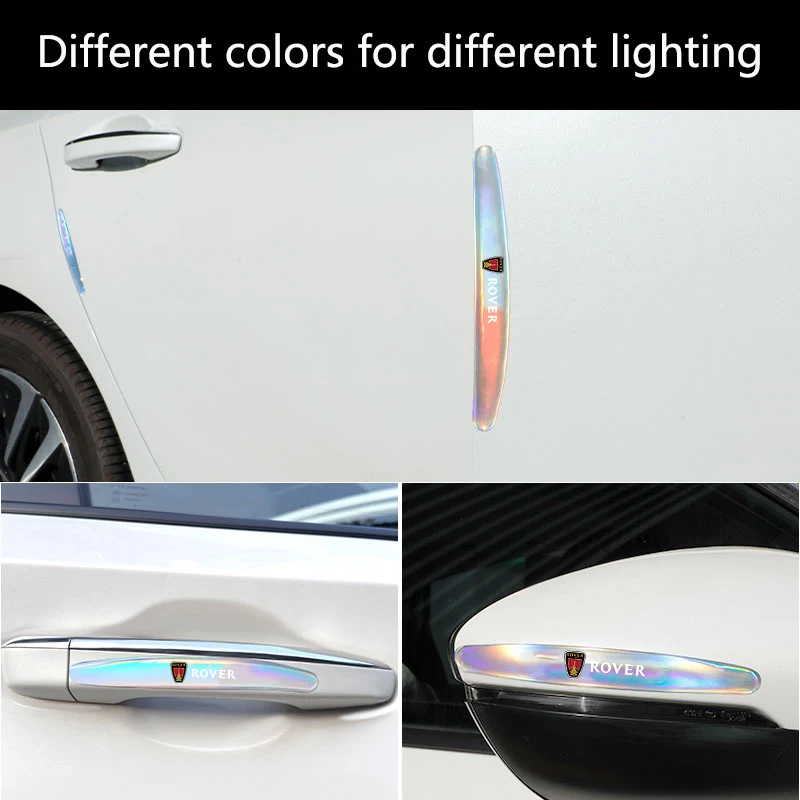 Reflective Colorful Laser Anti-scratch Car Stickers Door Edge Protector For Rover 75 45 25 200 400 mars Tourer TF Metro P5