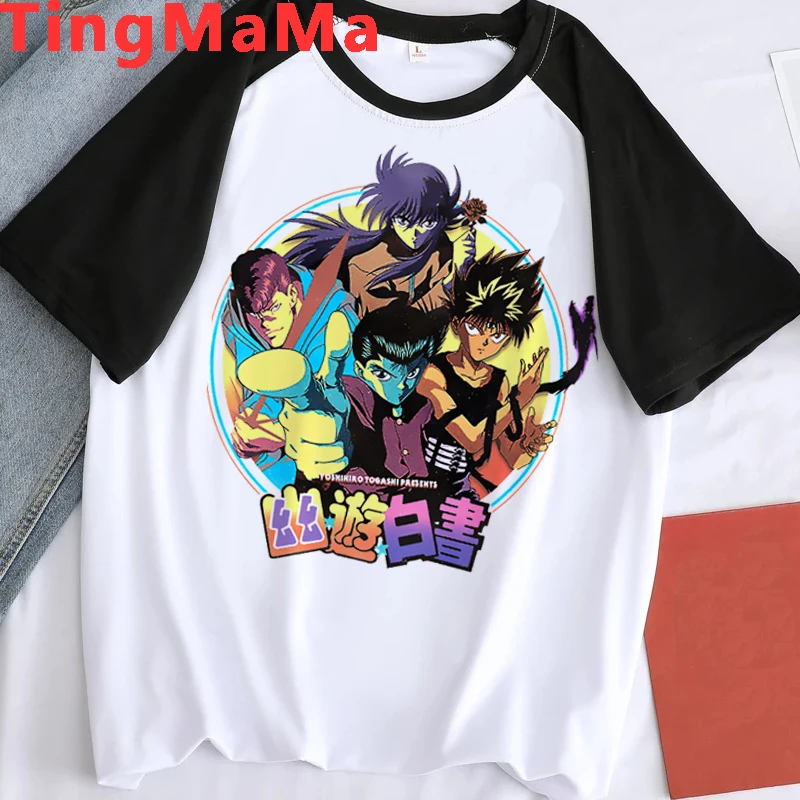 Japanese Anime Yu Yu Hakusho T Shirt Men Kawaii Cartoon Hip Hop Manga Graphic Tees Harajuku Clothes Unisex Tops T-shirt Male