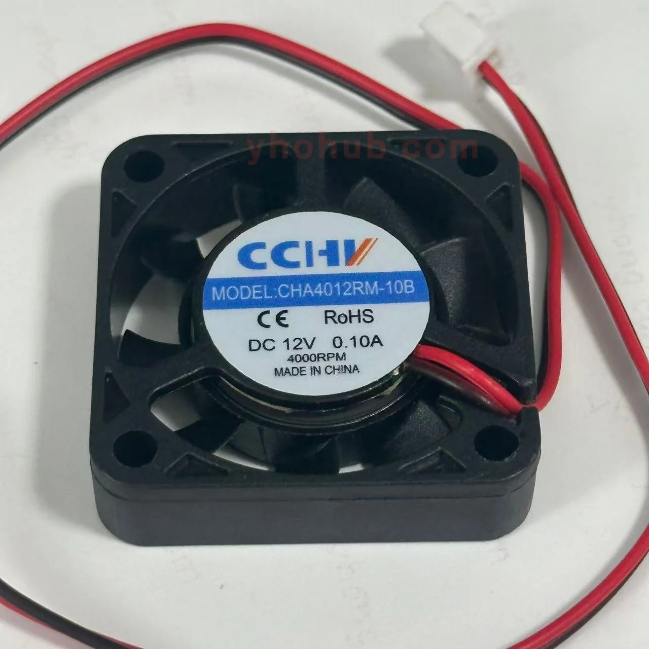 CHA4012RM-10B DC 12V 0,10A 40x40x10mm 2-Draht-Server-Lüfter