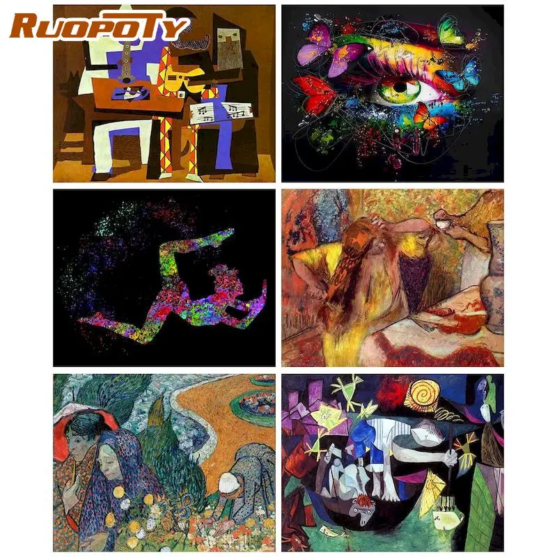 RUOPOTY Diamond Painting Kits Abstract Person Diamond Embroidery Sale Mosaic Handmade Diamond Gift For Adults Kill Time