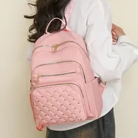 Mochila informal clásica Vintage elegante con múltiples bolsillos para mujer, mochila con correas ajustables, bolso escolar para niñas