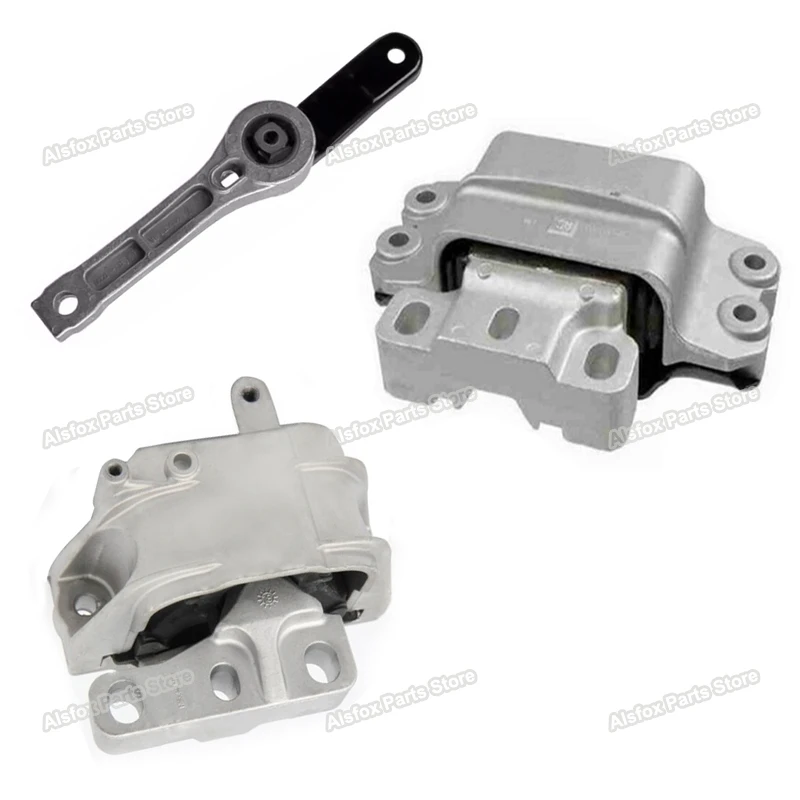 Set of 3 For VW Golf 1.4 HIGHL 118 KW TSI D7F 2011 Engine Motor Trans Mount Bracket Support 1K0199262CG 1K0199855BD 1K0199555AC