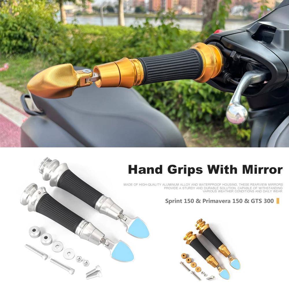 

Handle Bar Mini Rearview Mirror For Vespa GTS 300 GTV 300 250 125 Sprint 150 Primavera 150 Handlebar Mirror Handlebar Bar End