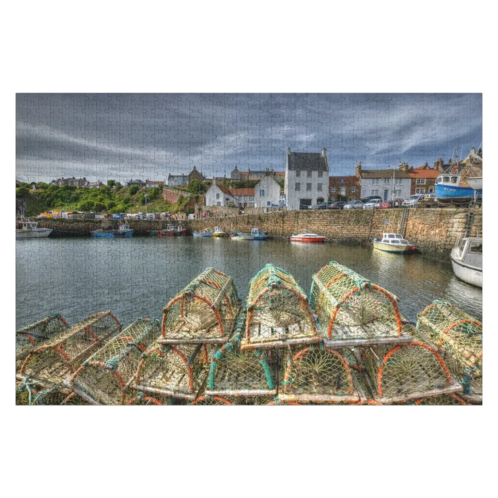 Creels Of Crail Fife Scotland Jigsaw Puzzle Woodens For Adults Personalized Toys Custom Wooden Gift Iq Puzzle