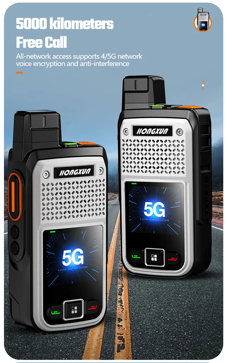 Global Network POC Radio Walkie Talkie 4G WiFi Unlimited Range Type-C Long Range Sim Card Two Way Radio for Hunting Camping