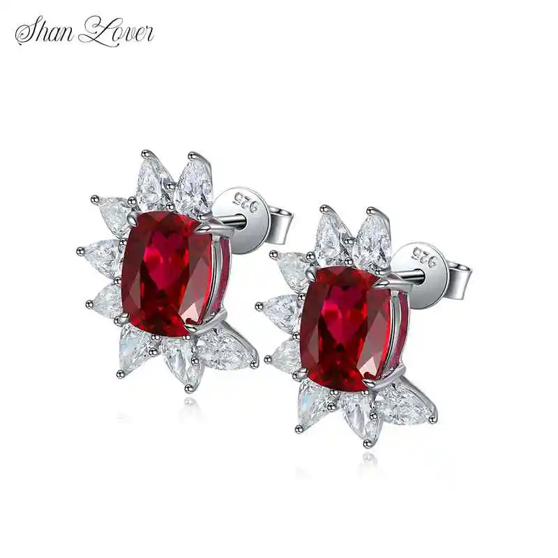

ShanLover Brand New Products Luxury Brand Designer Lab Grown Gemstones Certificated Real 925 Sterling Silver Drop Earrings