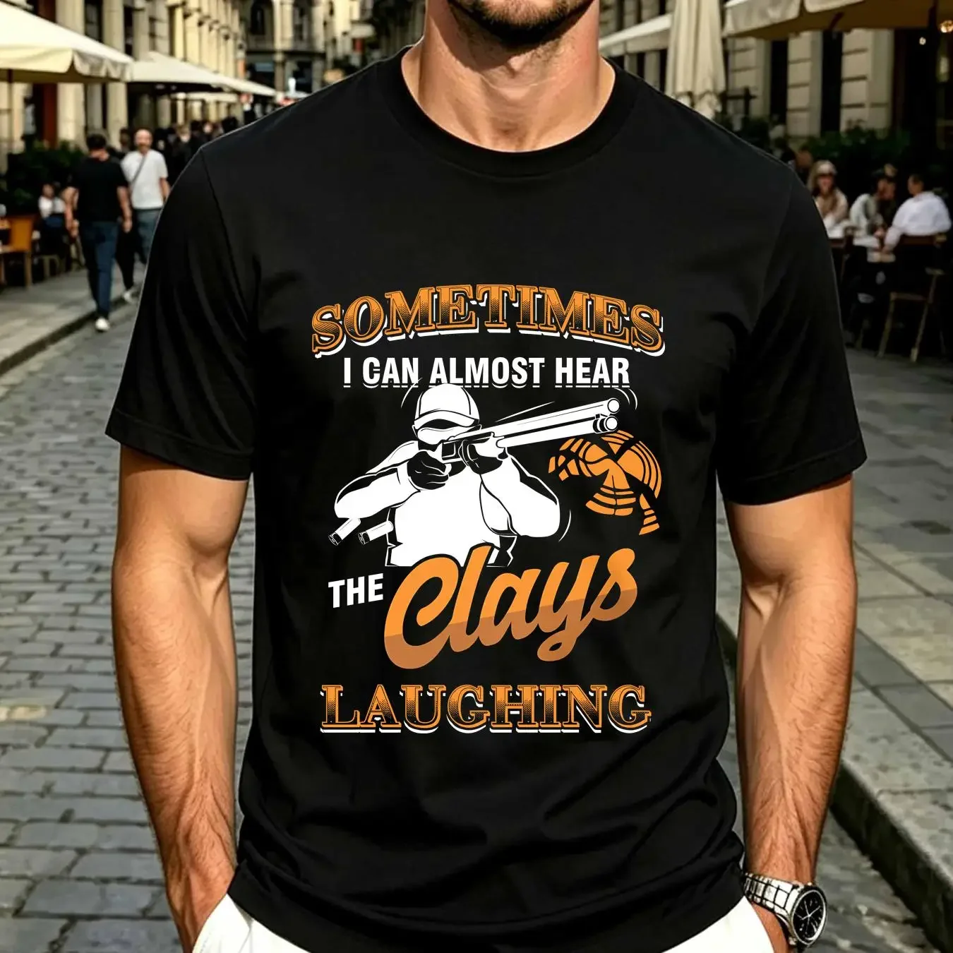 washed T Shirt Sometimes I Can Almost Hear the Clays Laughing Youth Skeet Trap and Clay Pigeon Shooting  vintage Washed