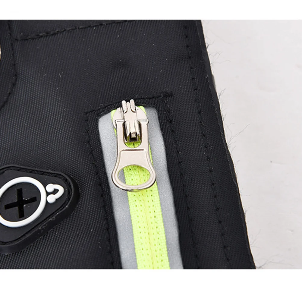 Marsupio sportivo impermeabile nero Borsa per telefono da corsa all'aperto Marsupio riflettente Marsupio a tracolla antifurto