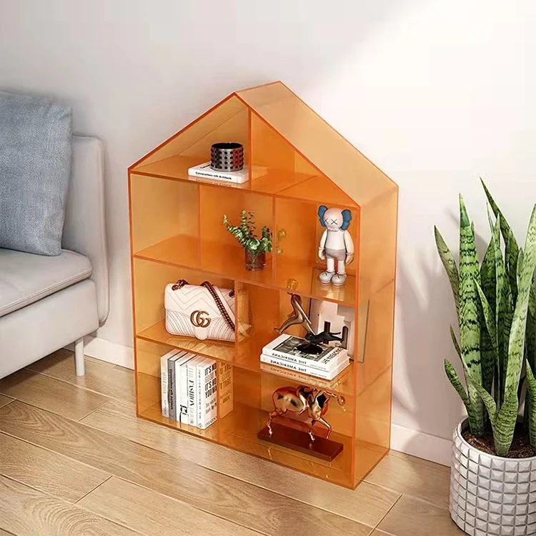 Custom Transparent Acrylic Children'S Bookshelf Any Color Bookcase Acrylic Display Rack
