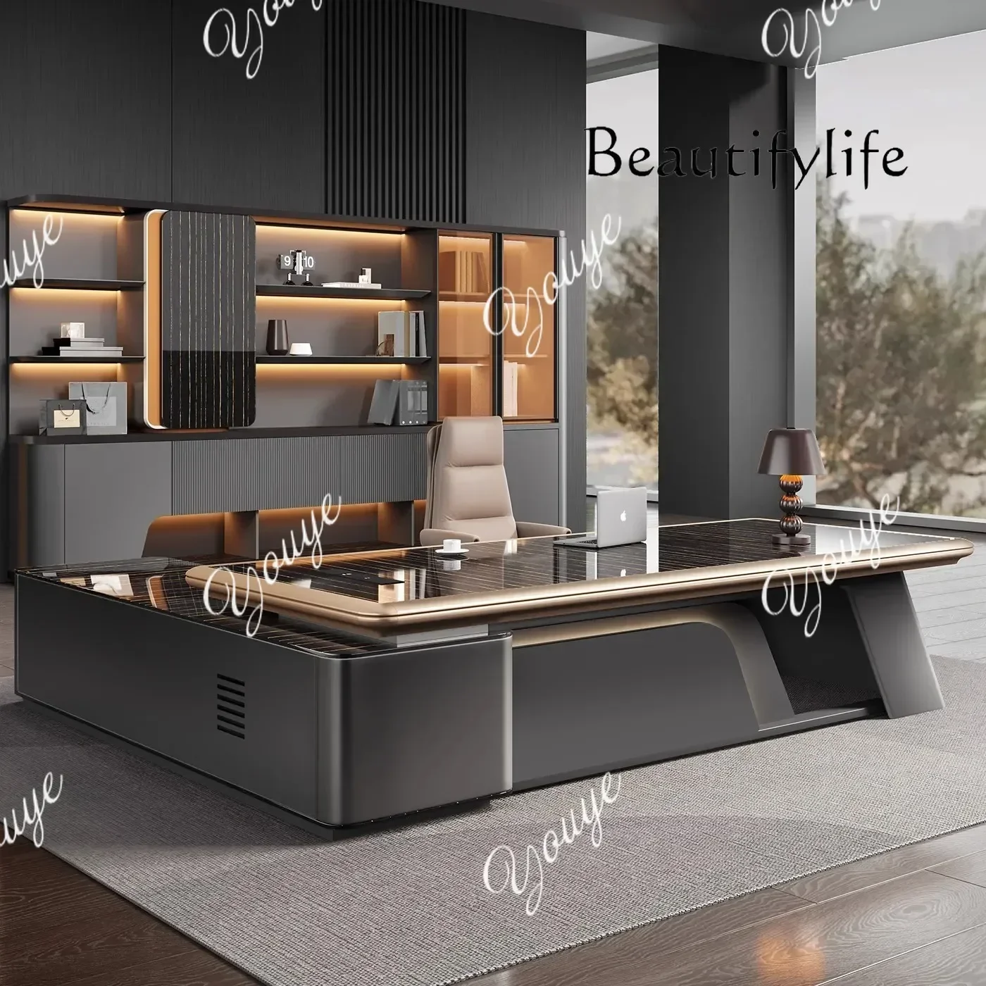 

Заводская акция J A President Desk Light Роскошный новый офисный стол и стул Комбинированный офисный стол менеджера