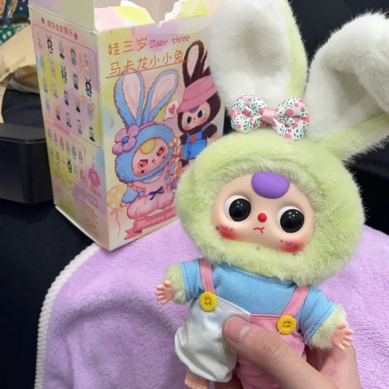 

High Quality Baby Three Macaron Mini Little Rabbit Series Blind Box Plush Doll Ornament Pendant Toy Mystery Box Birthday Gift