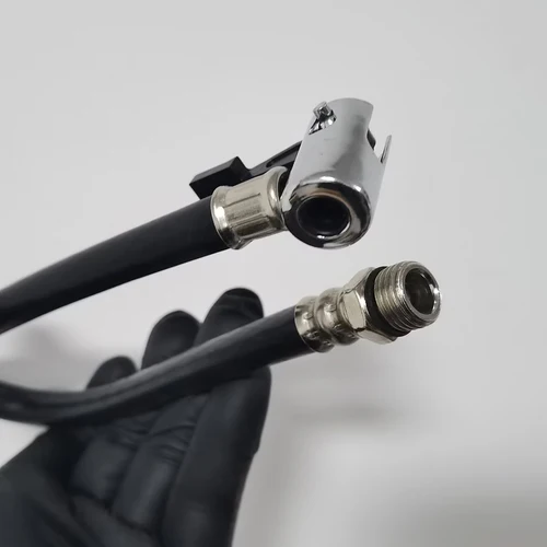 Imagen 2 del producto Manguera de goma de aire, adaptador de tubo de extensión de válvula de neumático Flexible para compresor de aire, bomba infladora de neumáticos para coche, motocicleta y bicicleta