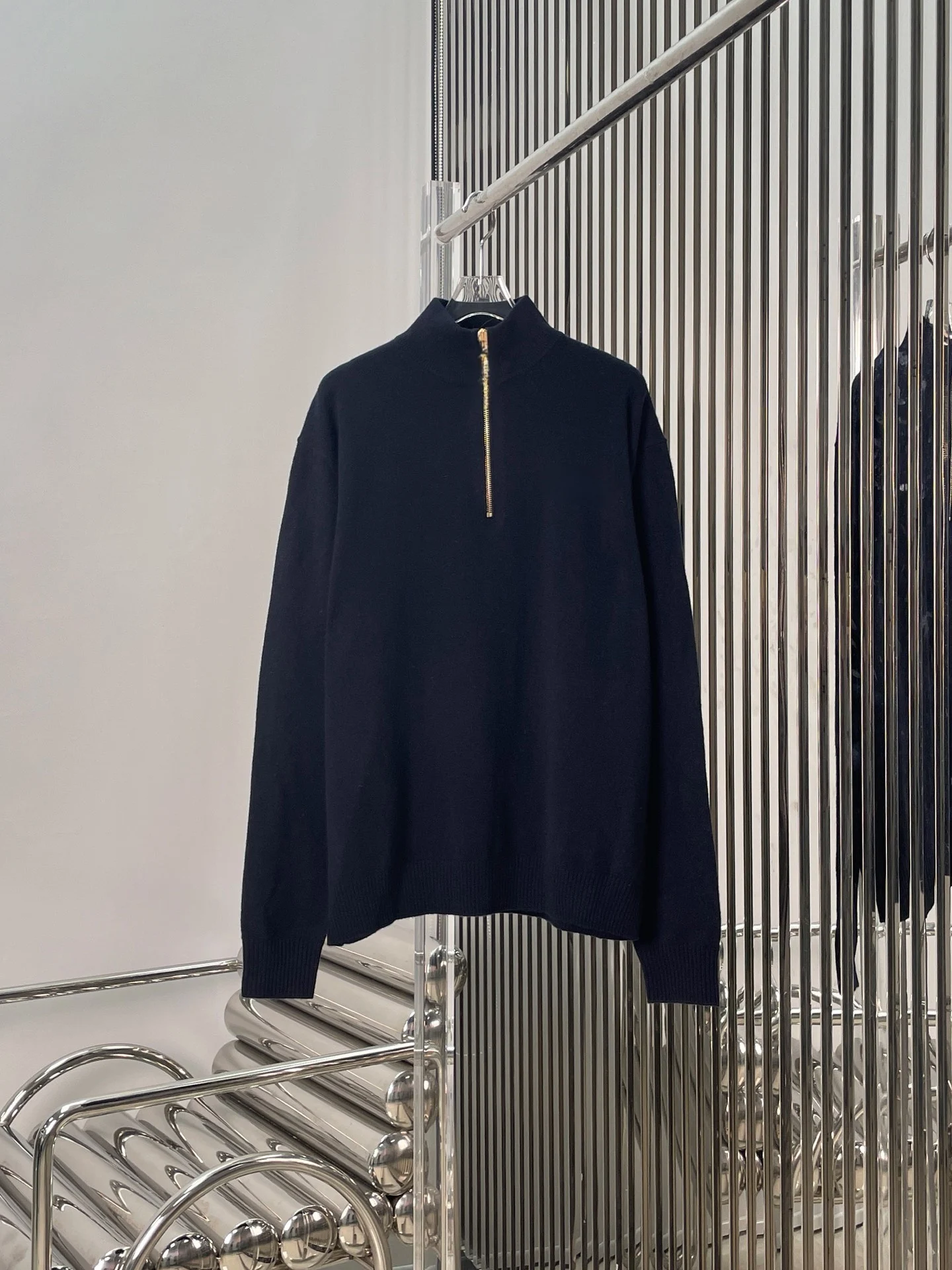 

Вязаный свитер Ele Color Blo Sve с воротником-стойкой на молнии, женский, модный, универсальный, с длинными рукавами, для осени и весны