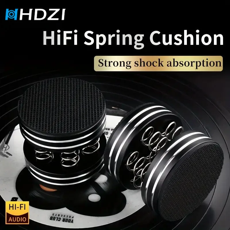 4 PCS HiFi Spring Vibration Damping Pad Aluminum Alloy Shock Absorber for Audio CD Turntable Amplifier Speaker DAC