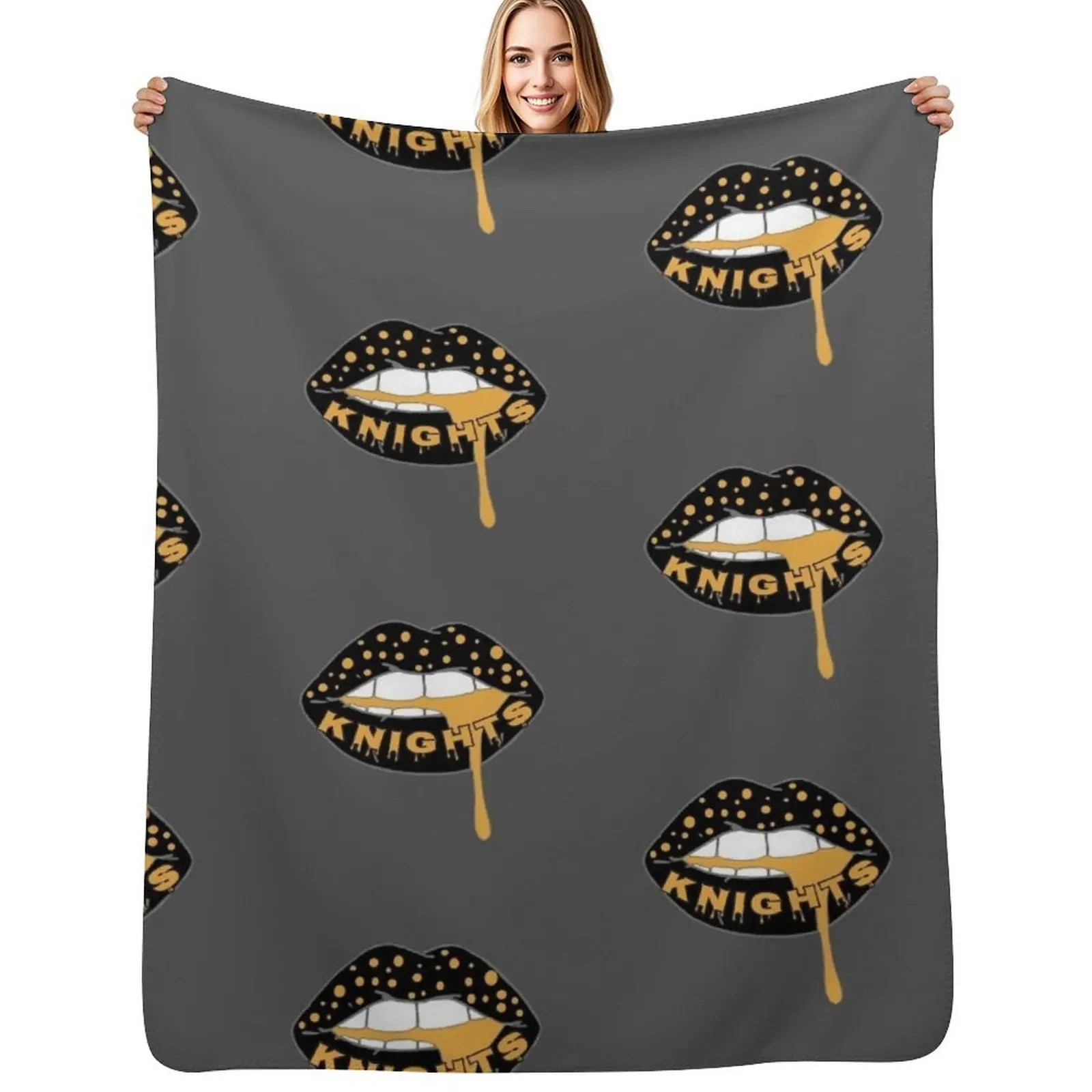 

UCF Knights Lips Throw Blanket All Season Soft Lightweight Blanket for Home