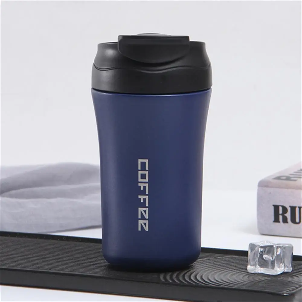 Straw Flip Double Drink Coffee Mug Wear-resistant Scratch-resistant Convenient High Quality Thermos Cup Creative Car Cup Durable